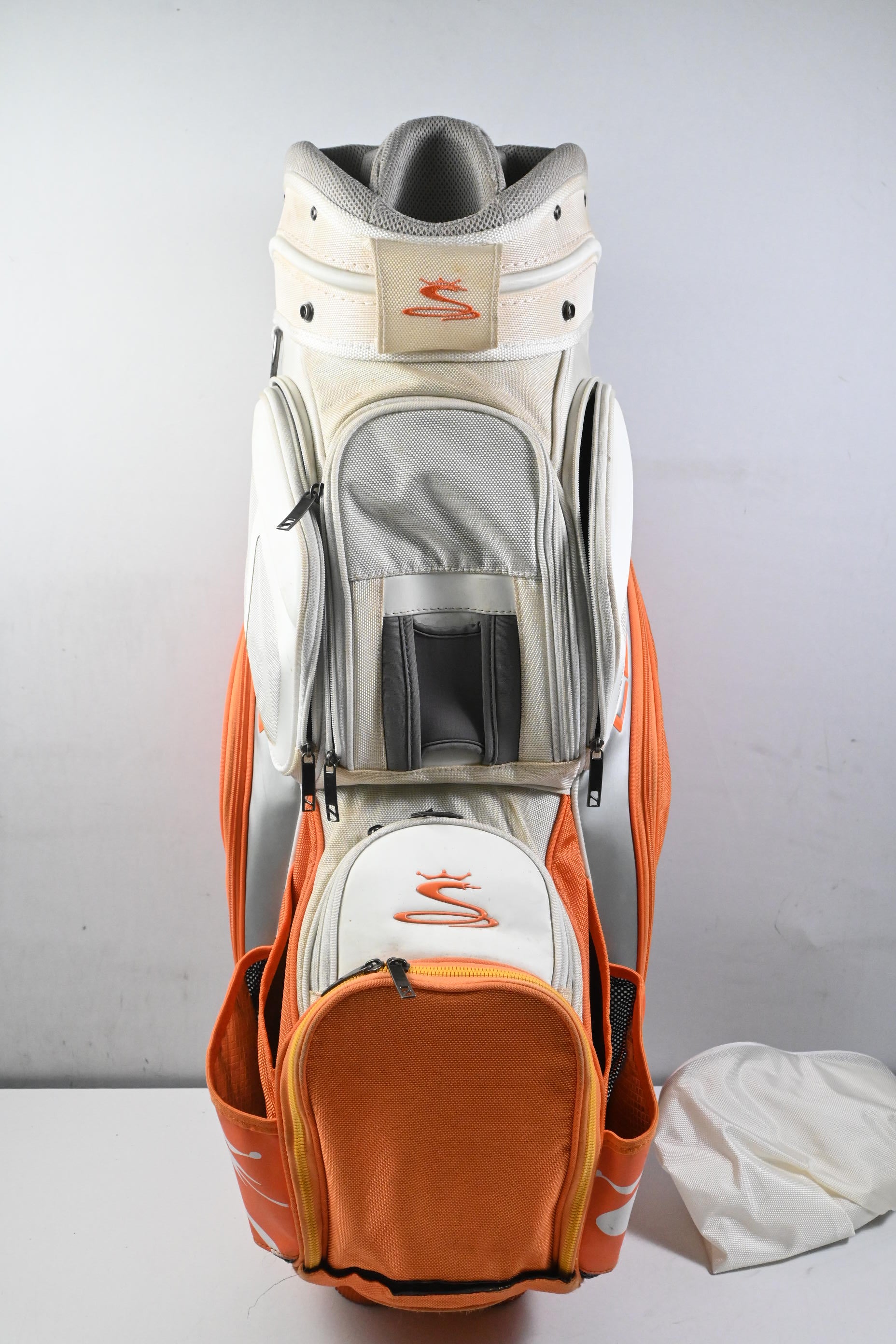 Cobra Cart Bag / 14-Way Divider / White & Orange