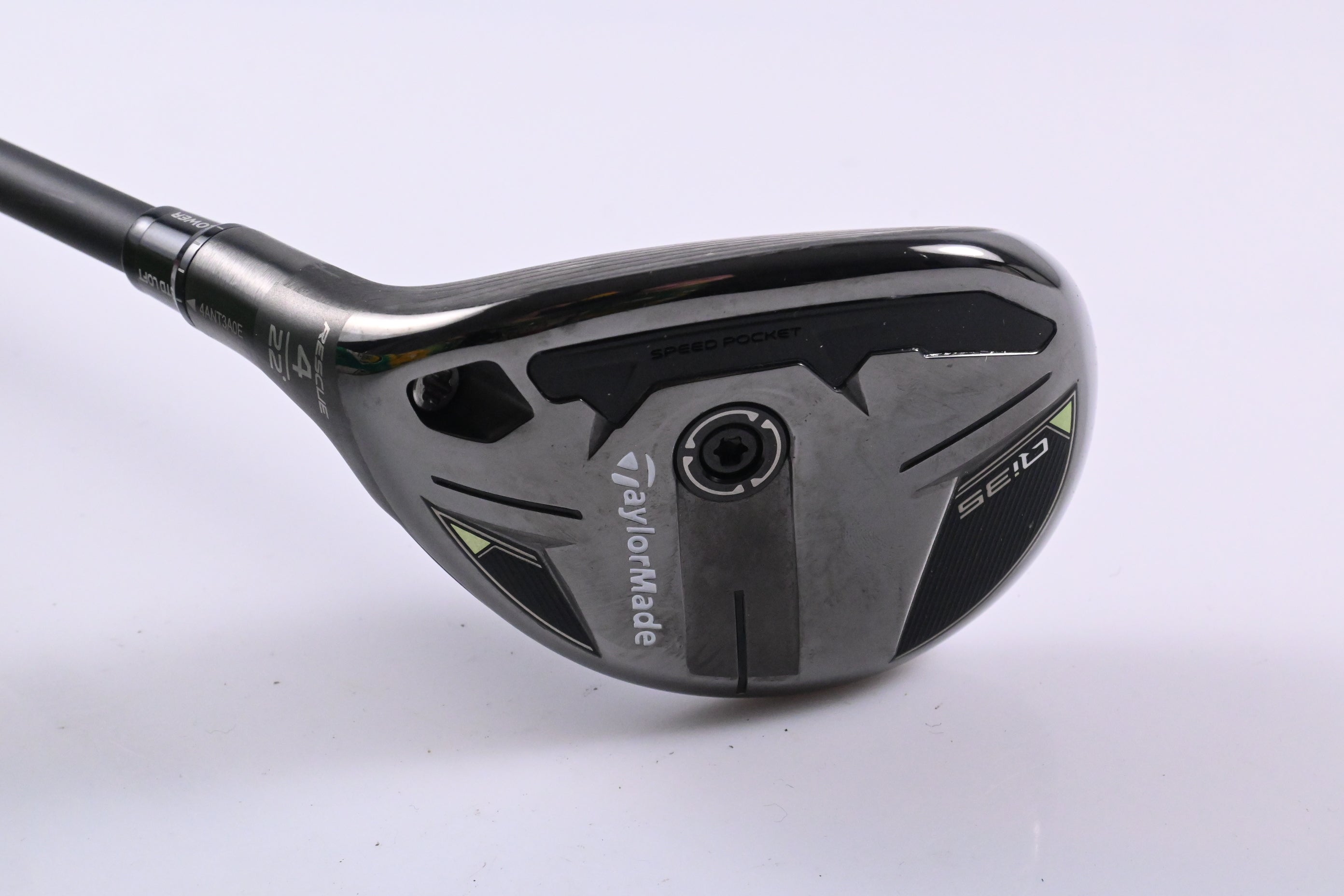 Left Hand Taylormade Qi35 #4 Hybrid / 22 Degree / Regular Flex Ventus Blue 6