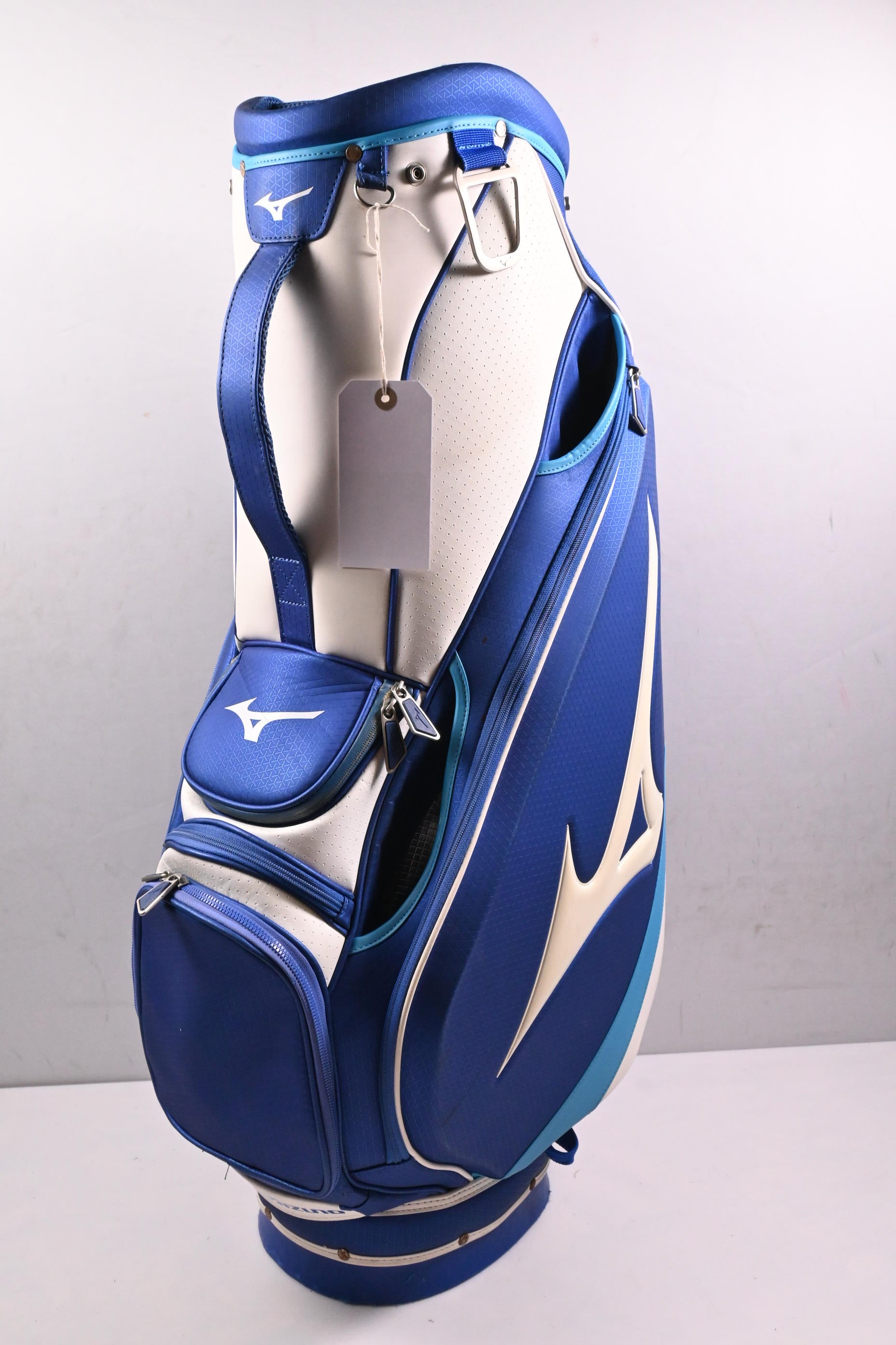 Mizuno Staff Cart Bag / 5-Way Divider / White, Blue