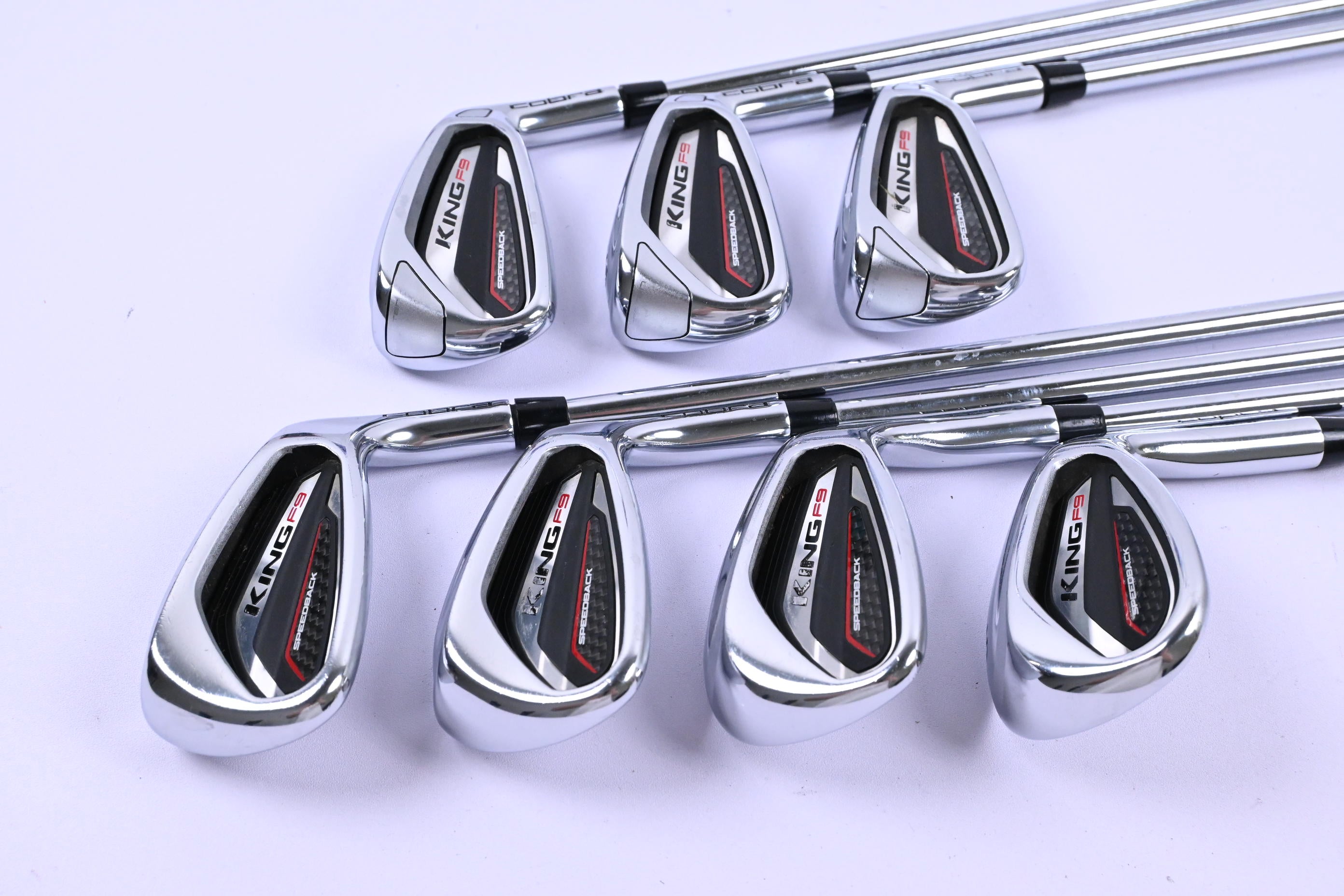Cobra King F9 Irons / 5-PW+SW / Regular Flex Cobra Shafts