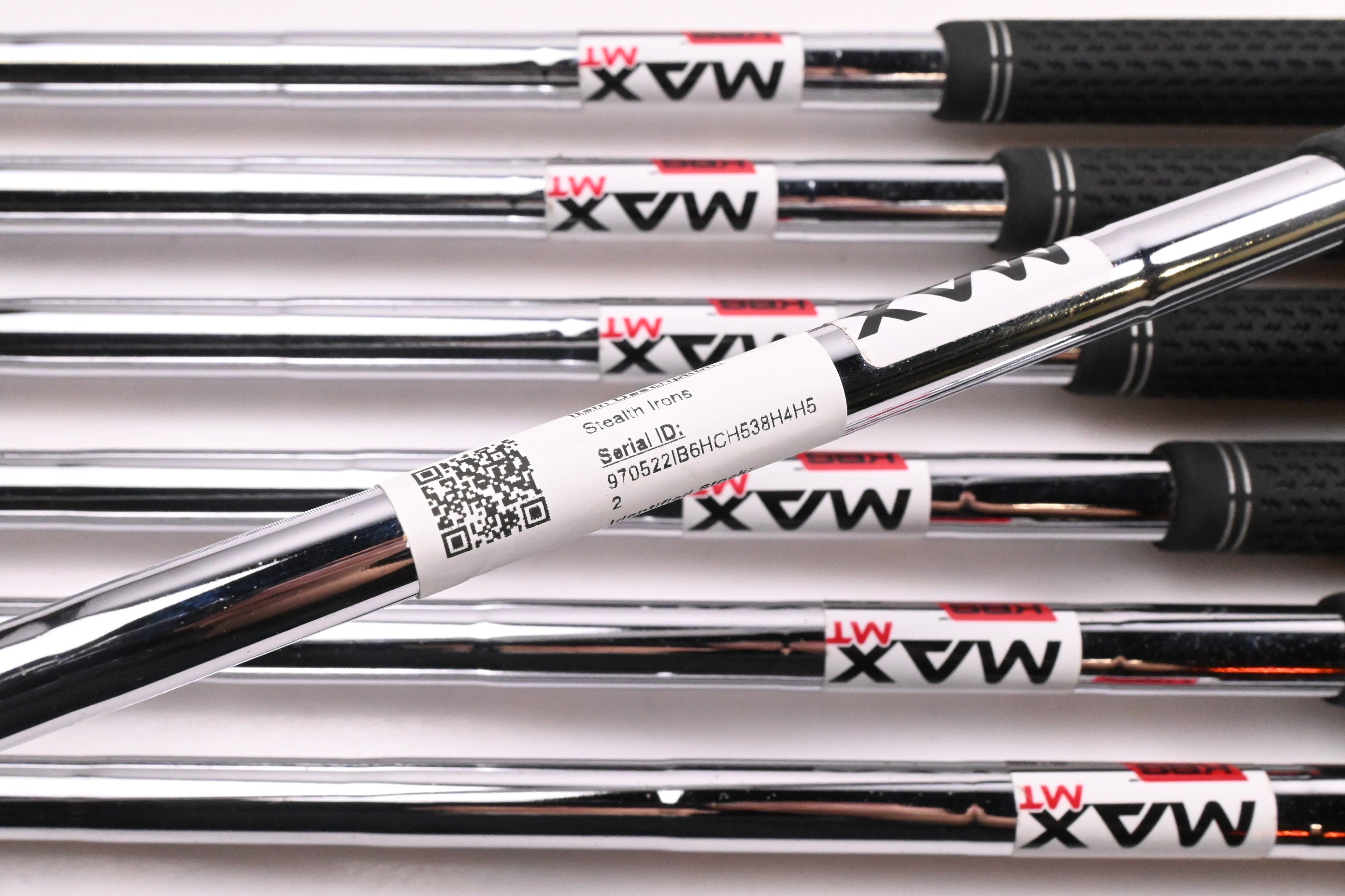 Taylormade Stealth Irons / 5-PW+SW / Stiff Flex KBS MAX MT 85 Shafts