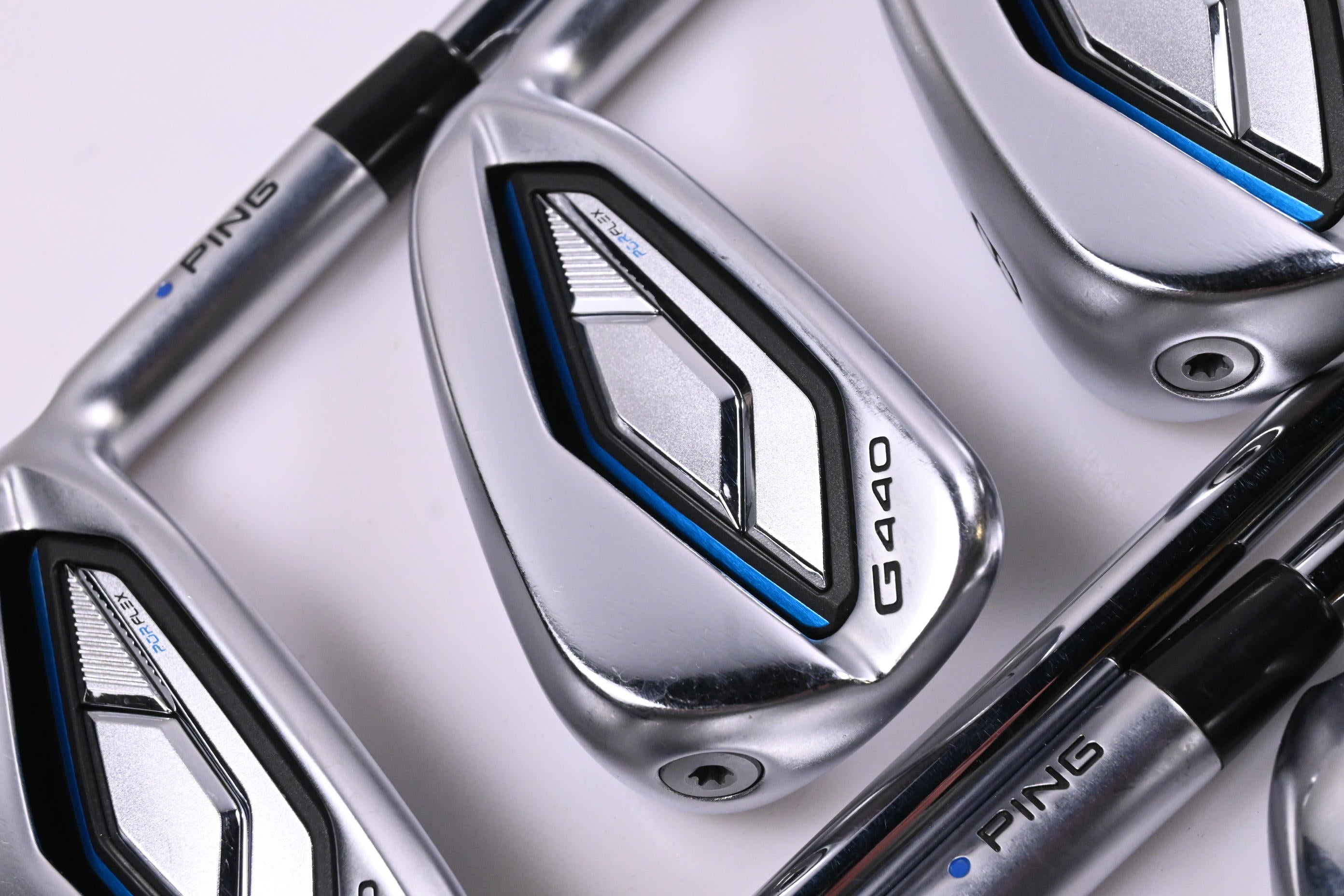 Ping G440 Irons / 6-PW+GW+56° / Blue Dot / Regular Flex Ping AWT 3.0 Shafts
