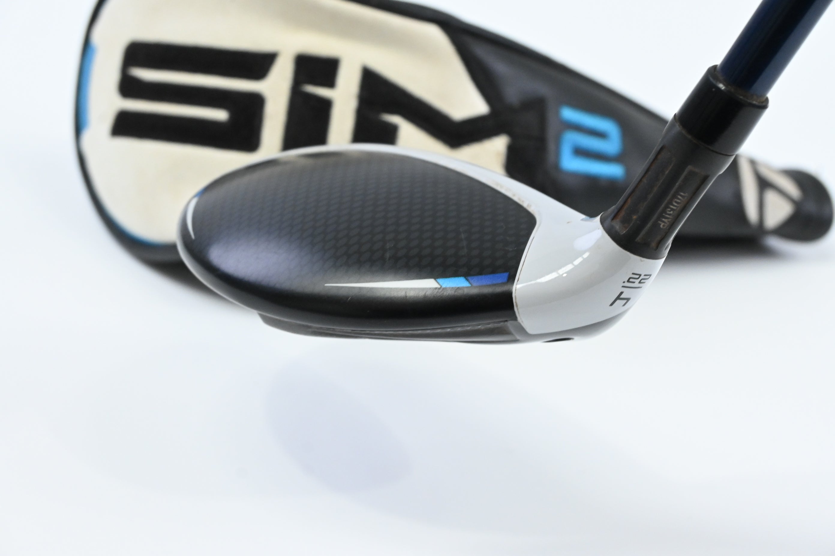 Left Hand Taylormade SIM2 Max #4 Hybrid / 22 Degree / Regular Flex Ventus Blue 6