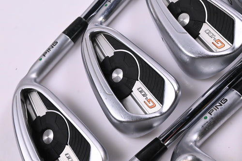 Ping G400 Irons / 5-PW+GW+SW / Green Dot / Regular Flex Ping AWT 2.0 Shafts
