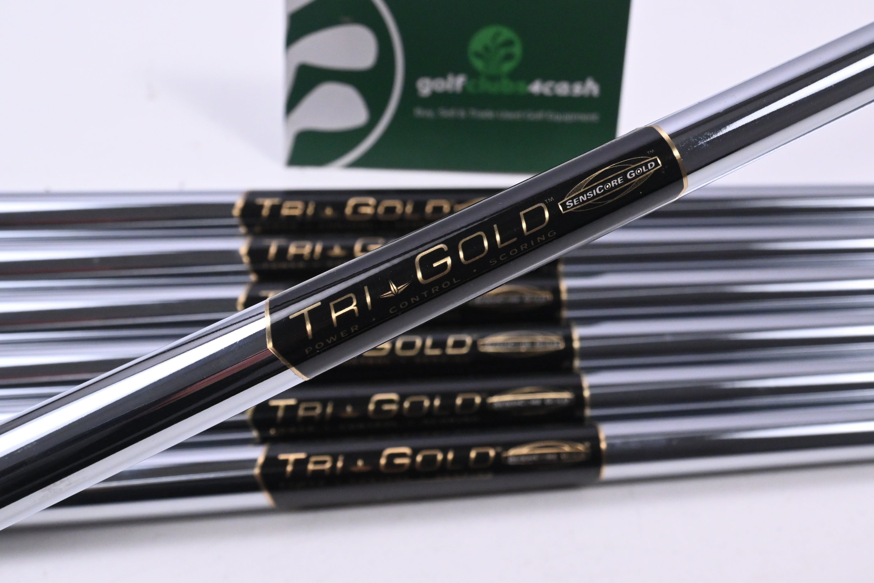 True Temper Tri-Gold Iron Shafts / X-Flex / Set of 7 / .370" Parallel Tips