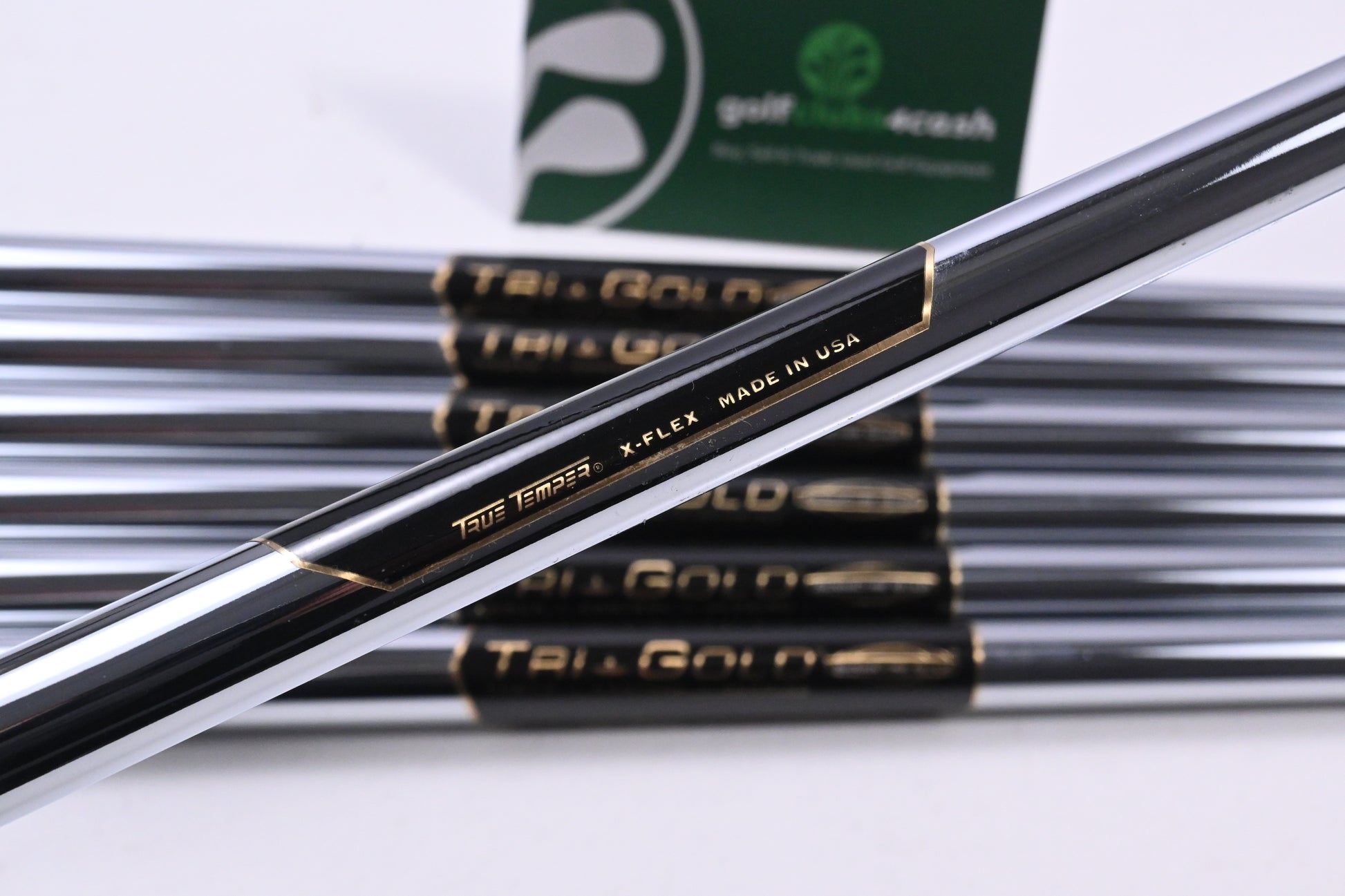 True Temper Tri-Gold Iron Shafts / X-Flex / Set of 7 / .370" Parallel Tips