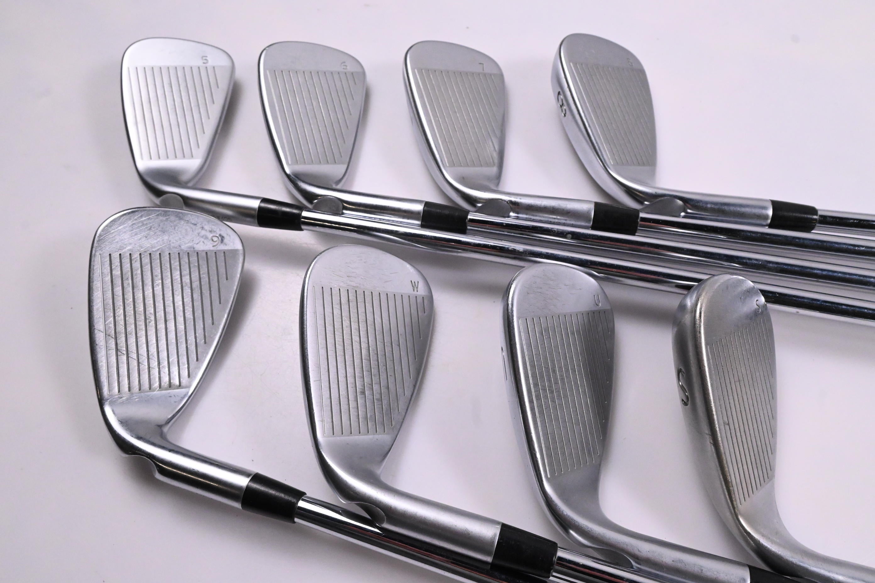 Ping G400 Irons / 5-PW+GW+SW / Green Dot / Regular Flex Ping AWT 2.0 Shafts