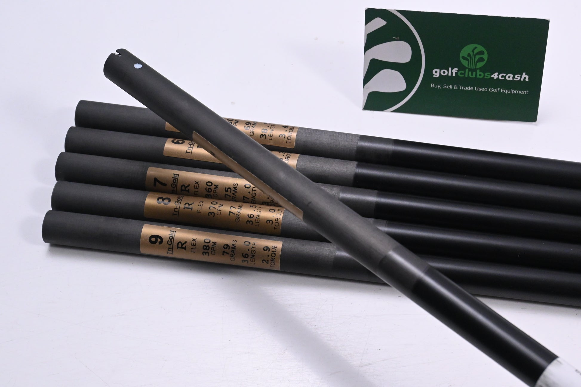 True Temper Tri Gold Iron Shafts / Regular Flex / Set of 6 / .370" Tip