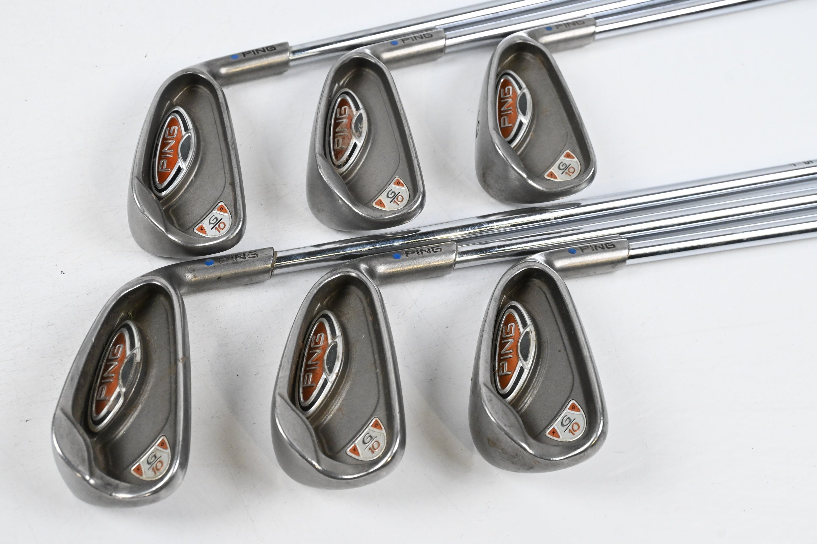 Ping G10 Irons / 4-9i / Blue Dot / Regular Flex Ping AWT Steel Shafts