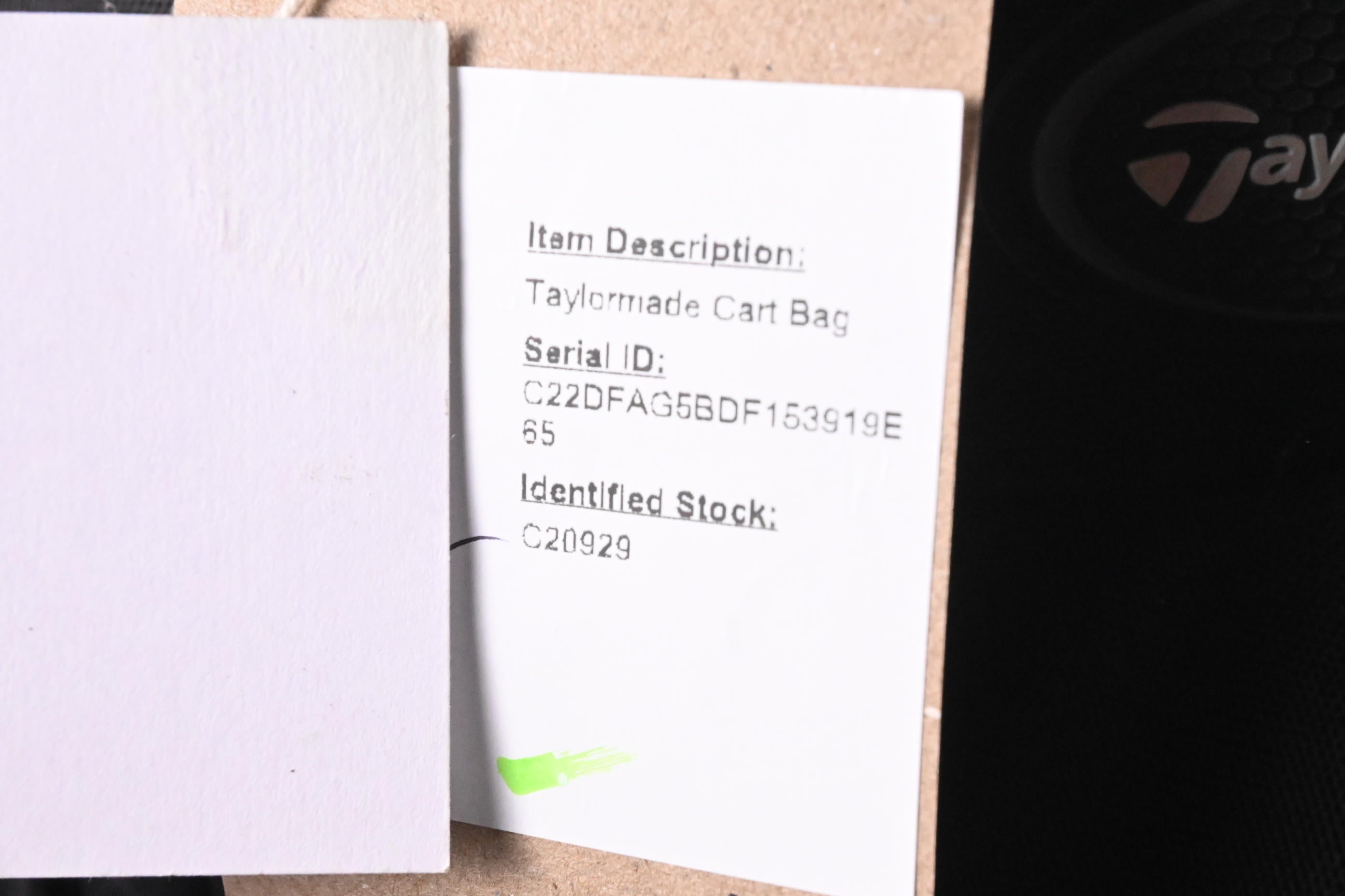 Taylormade Cart Bag / 14-Way Divider / Red & Black