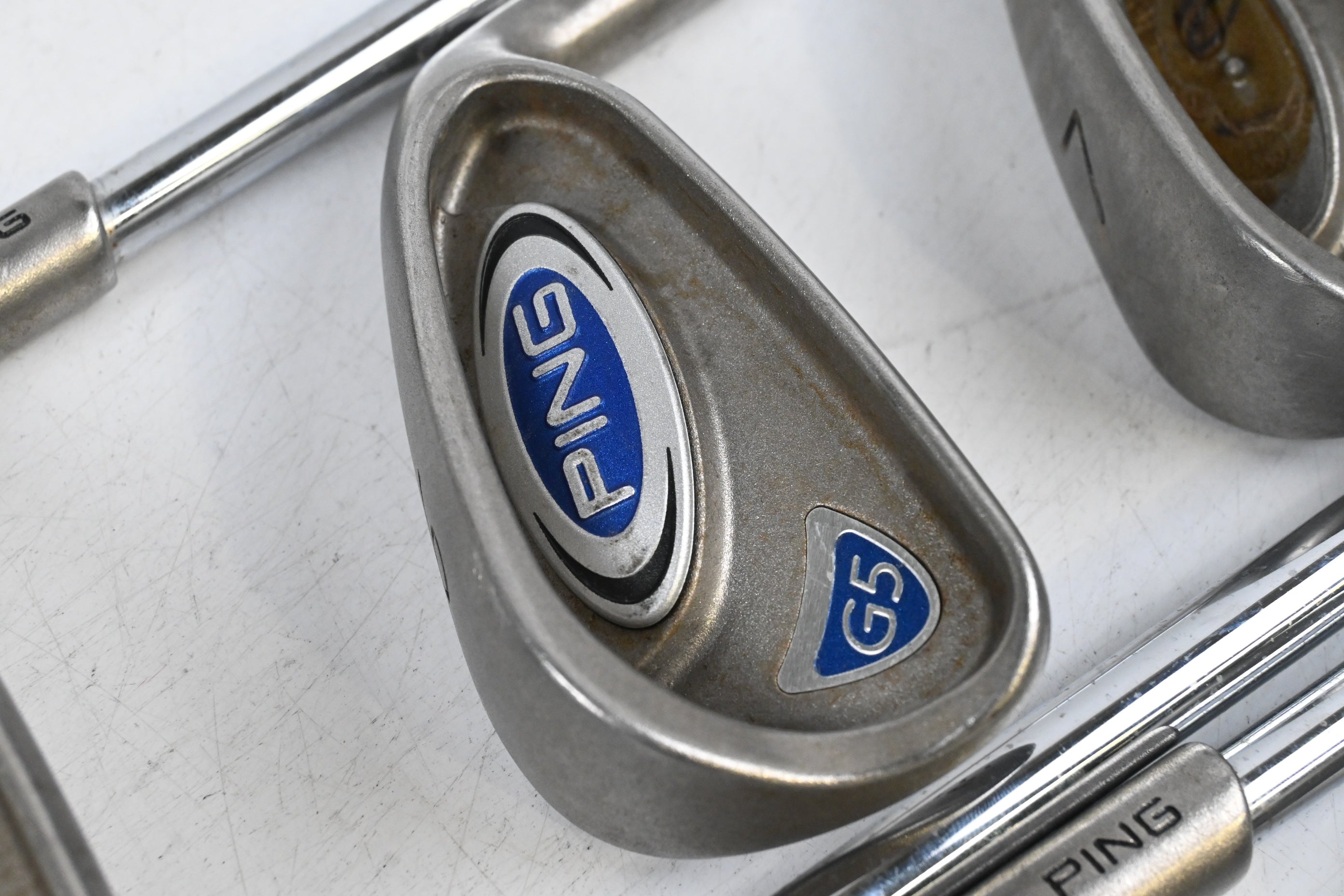 Ping G5 Irons / 5-PW / Blue Dot / Regular Flex Ping AWT Shafts