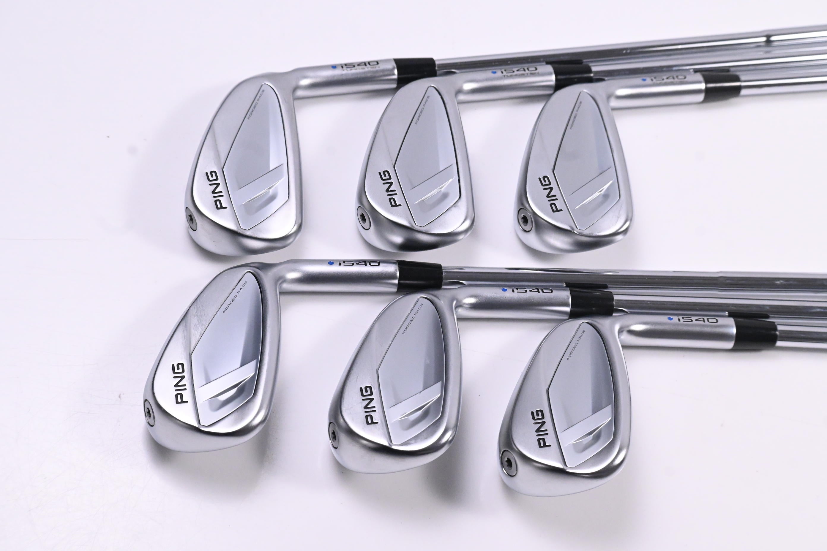 Ping i540 Irons / 5-PW / Blue Dot / Stiff Flex Dynamic Gold MID 100 S300 Shafts