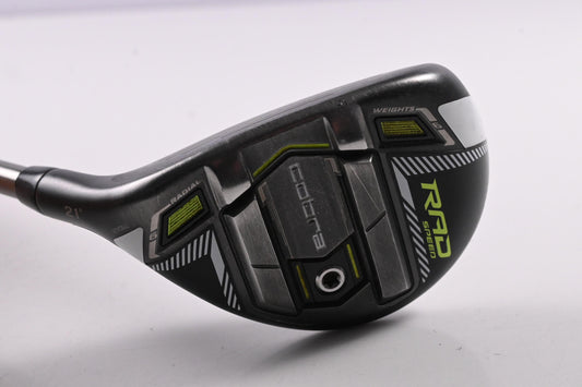 Left Hand Cobra King Radspeed #4 Hybrid / 21 Degree / Regular Flex UST Recoil