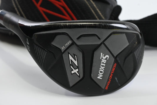 Left Hand Srixon ZX Mk II #4 Hybrid / 22 Degree / Regular Flex HZRDUS Smoke Red