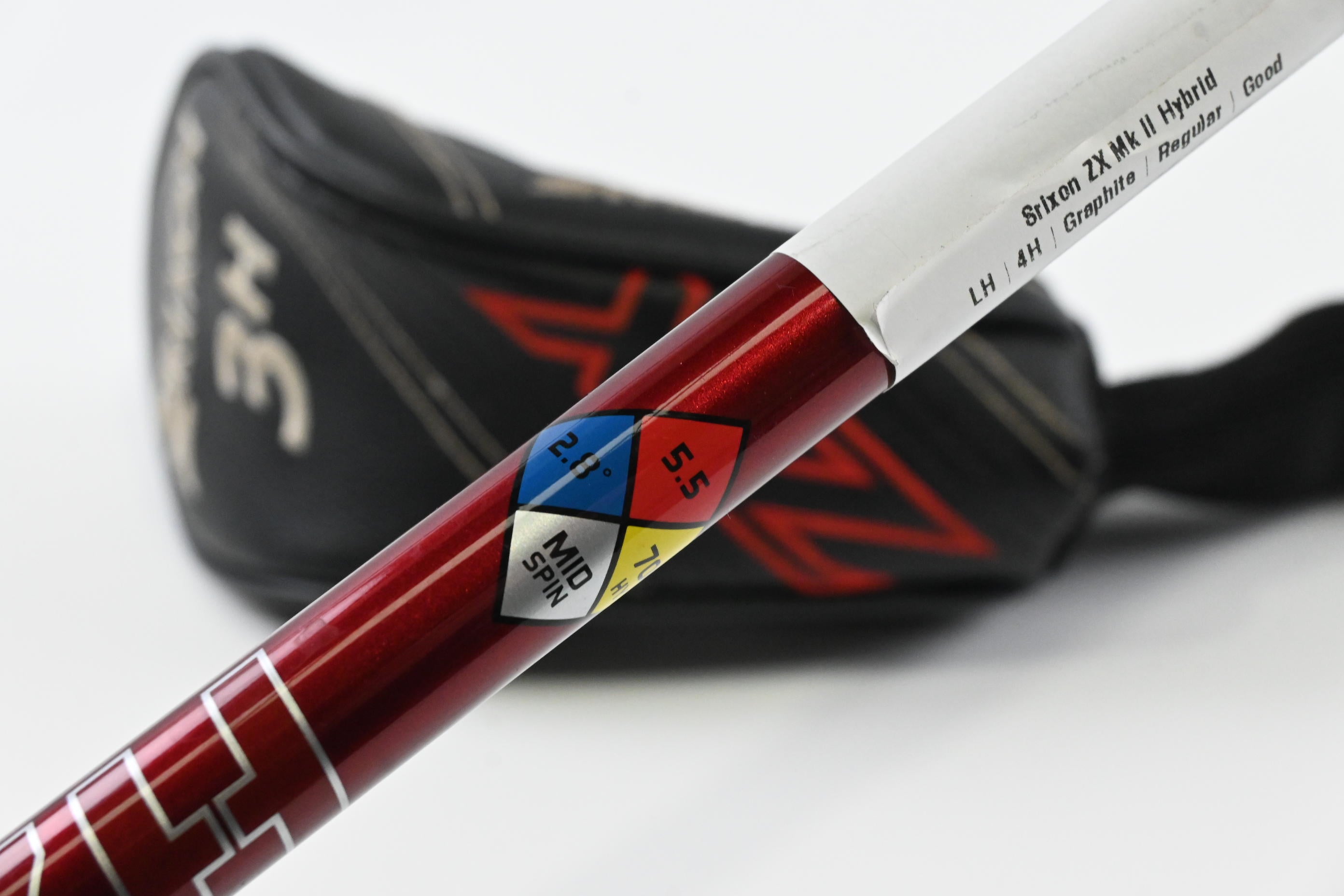 Left Hand Srixon ZX Mk II #4 Hybrid / 22 Degree / Regular Flex HZRDUS Smoke Red