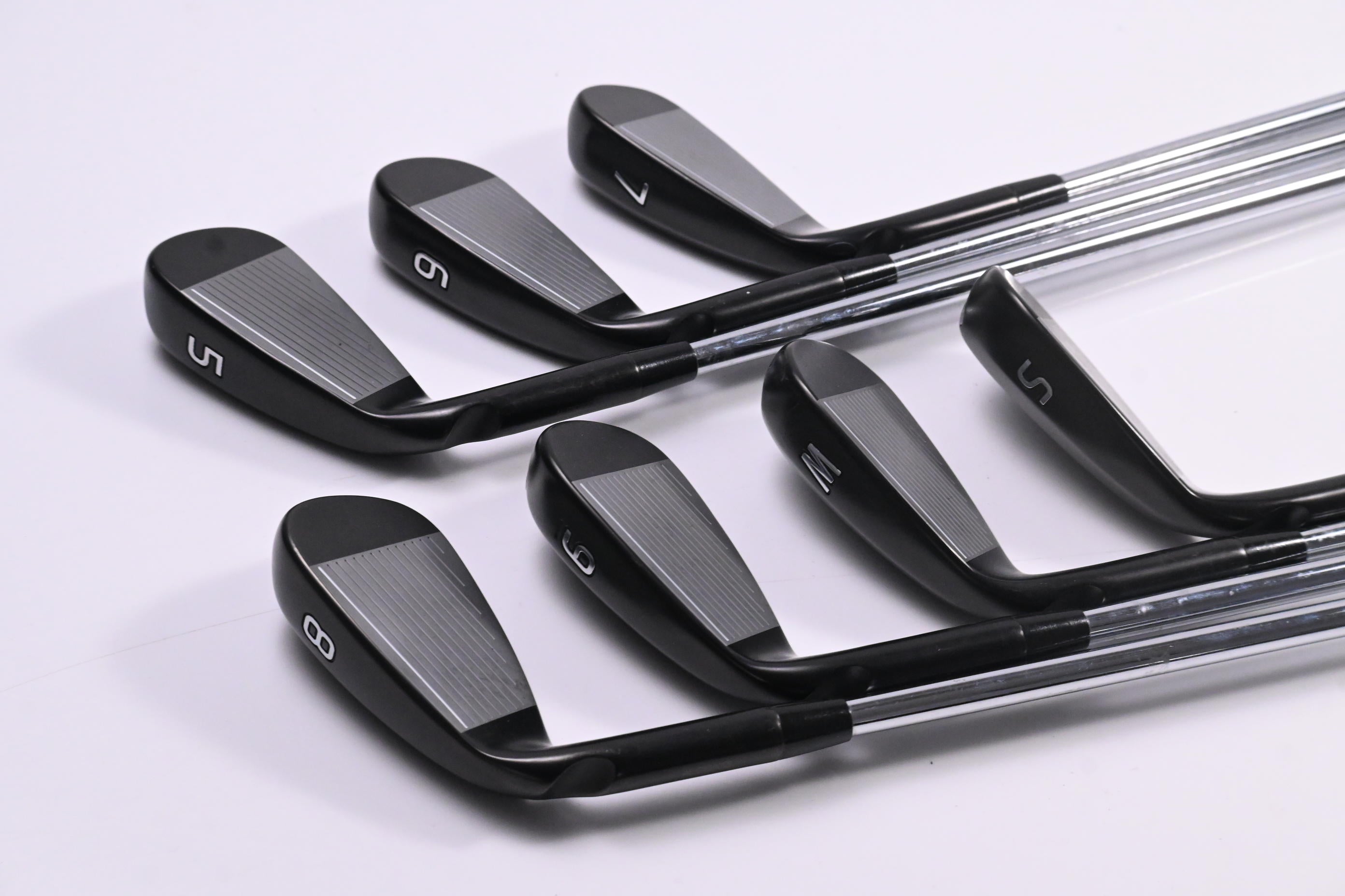 Ping G710 Irons / 5-PW+SW / Blue Dot / Stiff Flex Ping AWT 2.0 Shafts