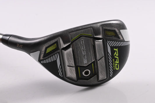 Left Hand Cobra King Radspeed #5 Hybrid / 24 Degree / Regular Flex Recoil ESX