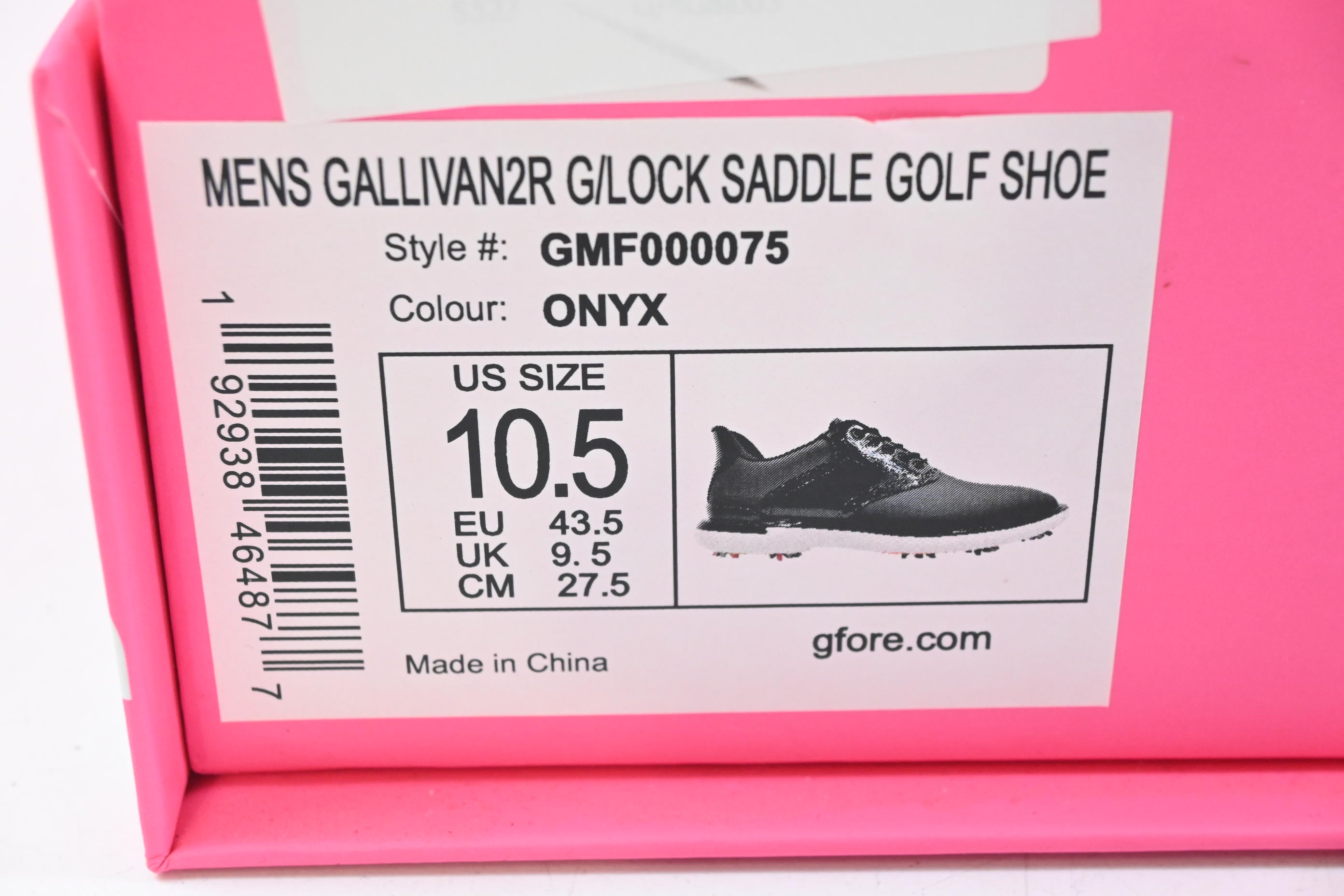 G/Fore Gallivan2R G/Lock Saddle Golf Shoes / Size UK 9.5 / Black