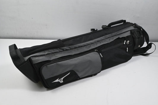 Mizuno Pencil Bag / Black & Grey / 4-Way Divider / Black & Grey
