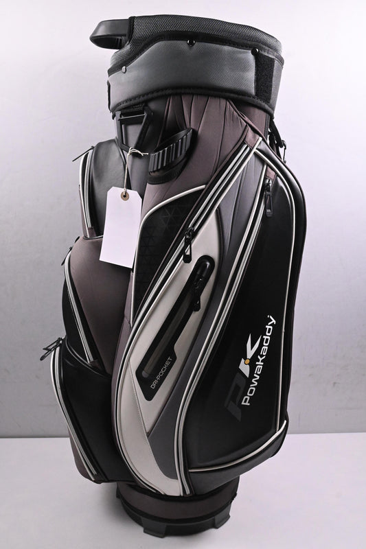 Powakaddy Premium Tech Cart Bag / 14-Way Divider / Grey & Black