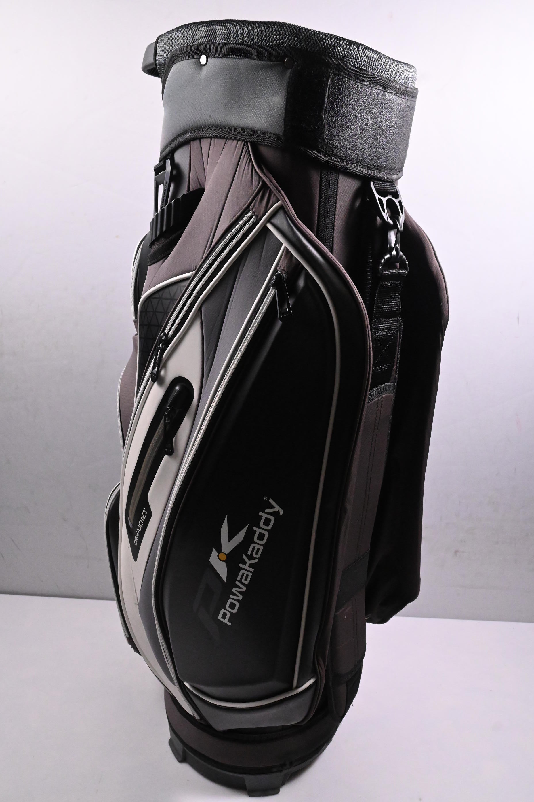 Powakaddy Premium Tech Cart Bag / 14-Way Divider / Grey & Black
