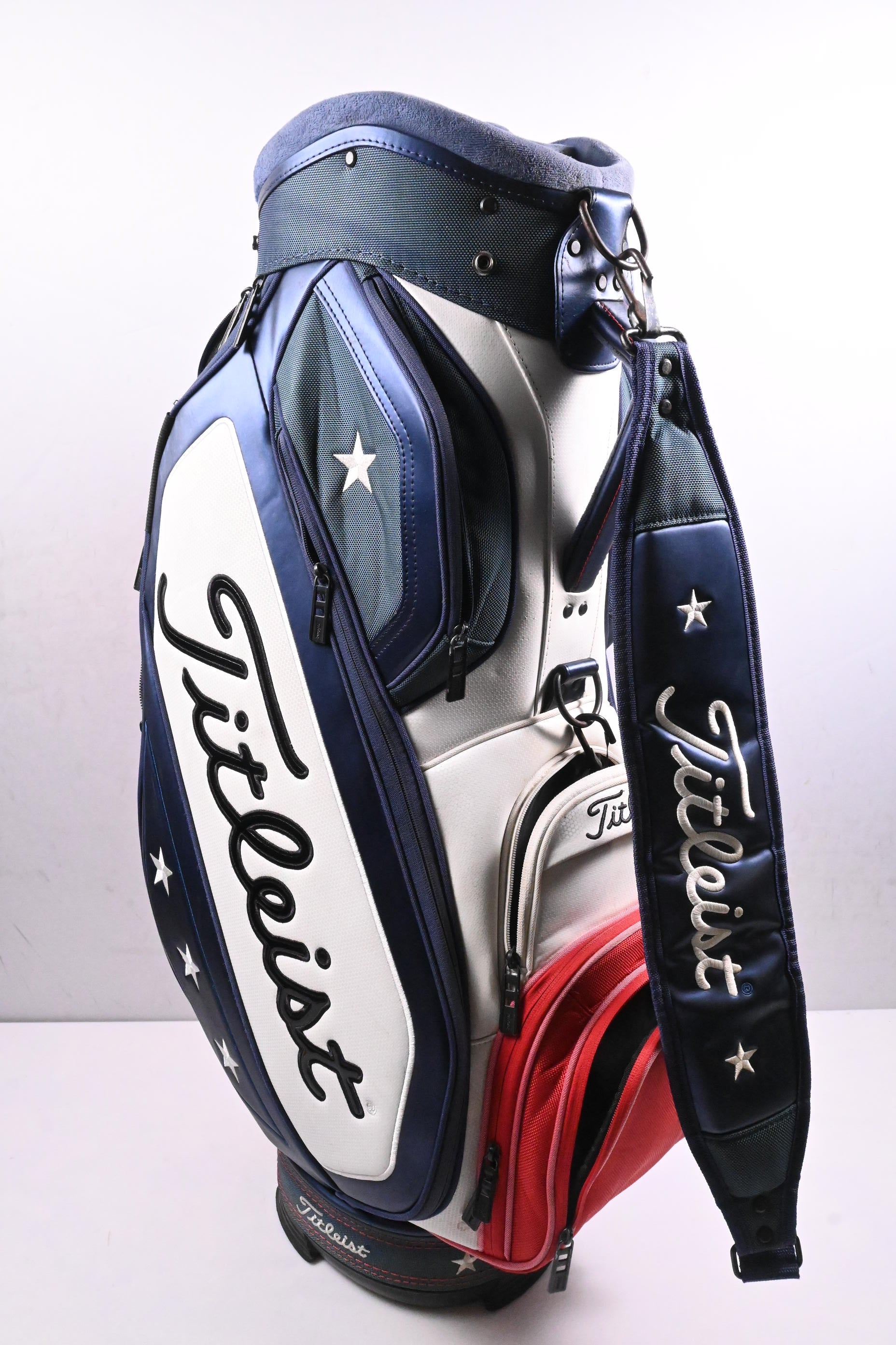 Titleist US Open Staff Tour Bag / 6-Way Divider / Blue, White, Red