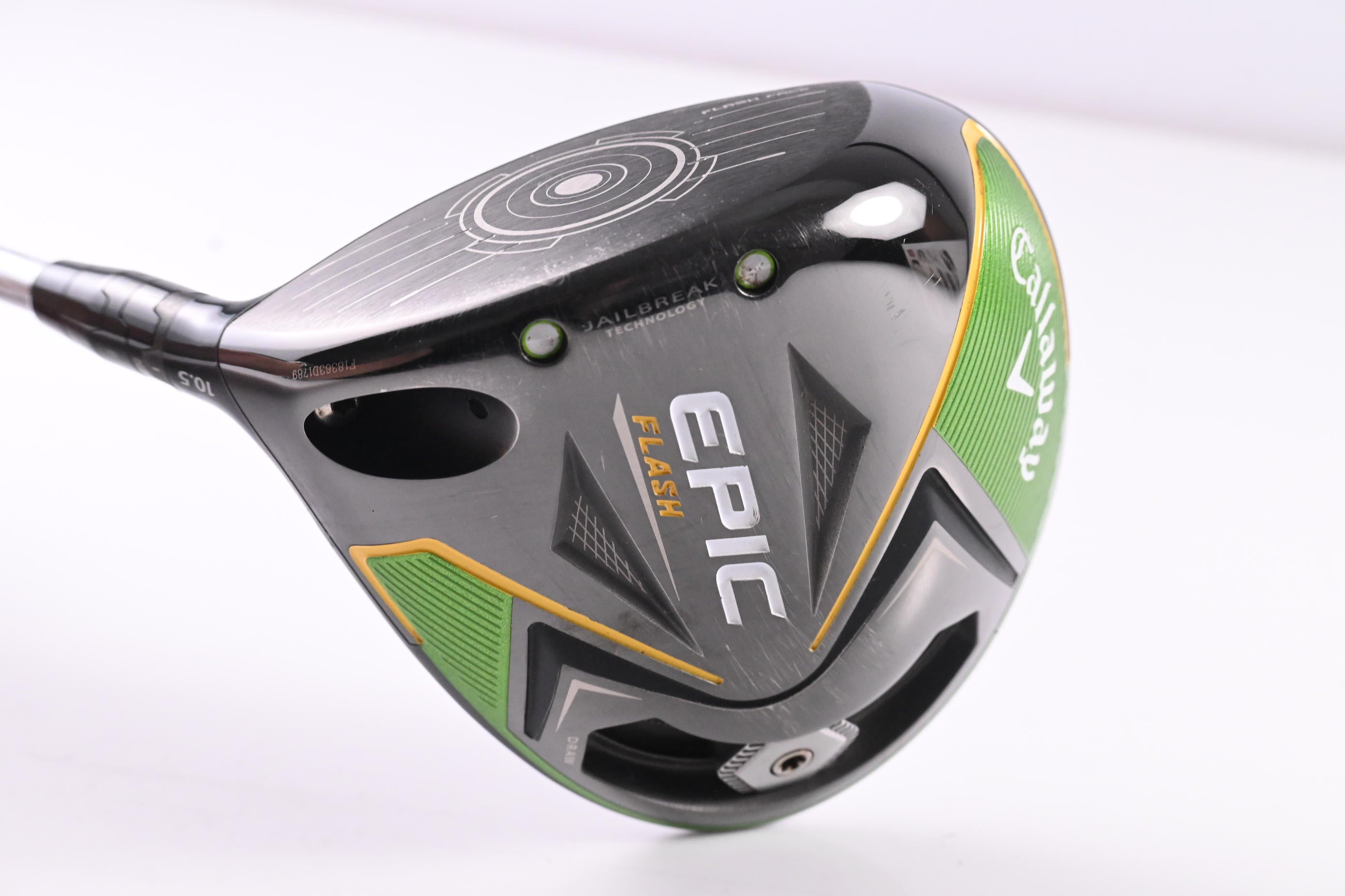Left Hand Callaway Epic Flash Driver / 10.5 Degree / Regular Flex EvenFlow Green
