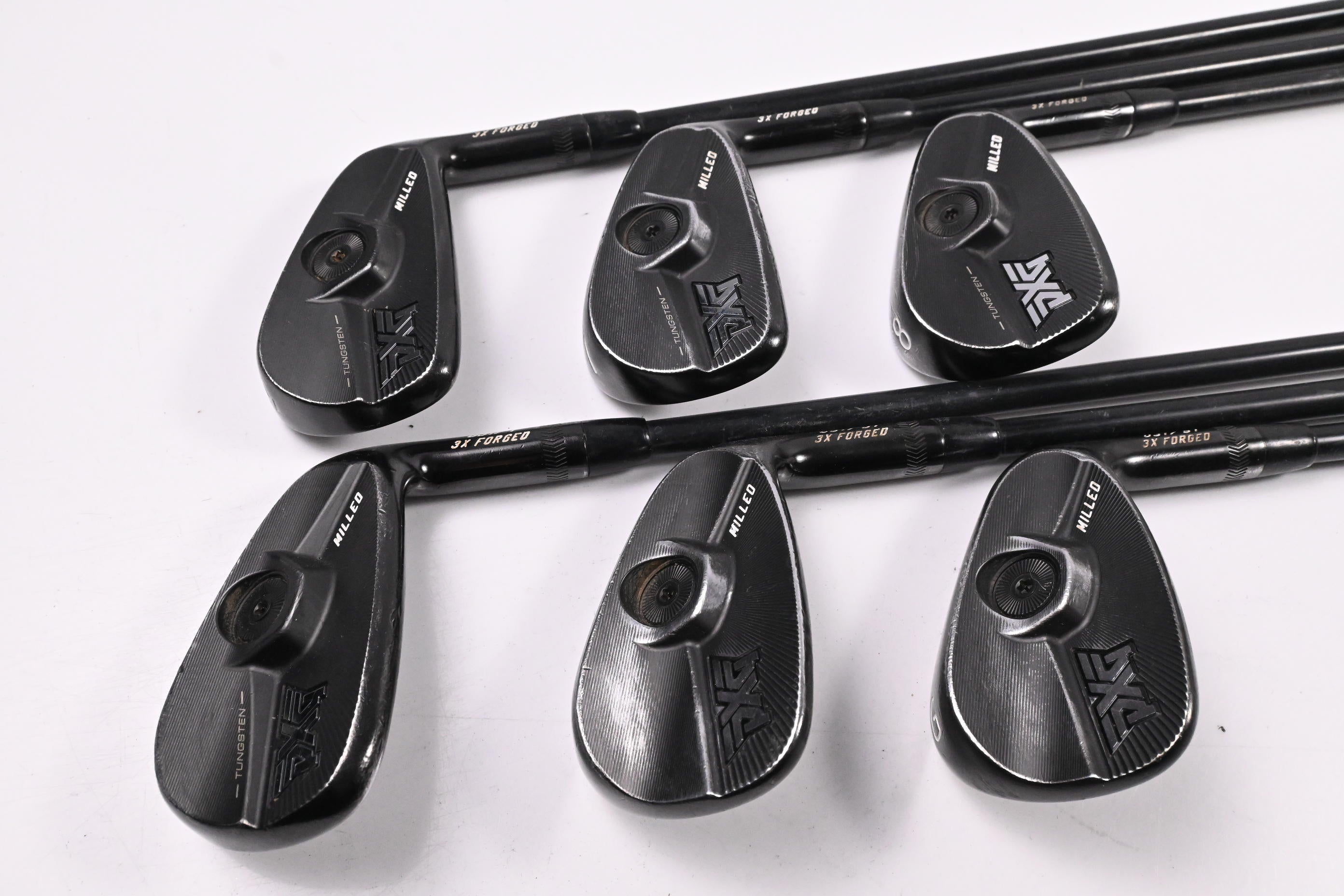 PXG 0317 T Milled Irons / 6-PW+GW / Stiff Flex KBS TGI 80 Shafts