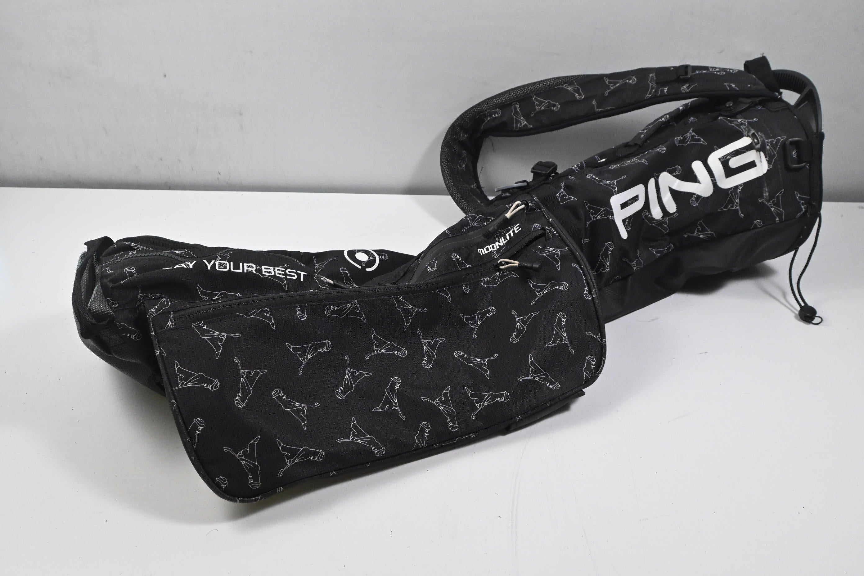 Ping Moonlite Pencil Bag / 4-Way Divider / Black & White
