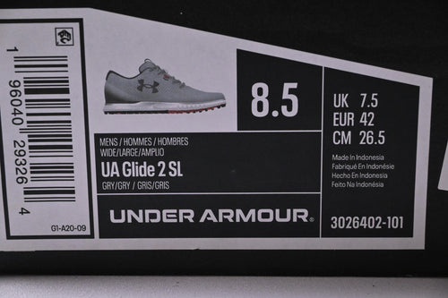 Under Armour Glide 2 SL Golf Shoes / UK Size 7.5 / Grey & Black