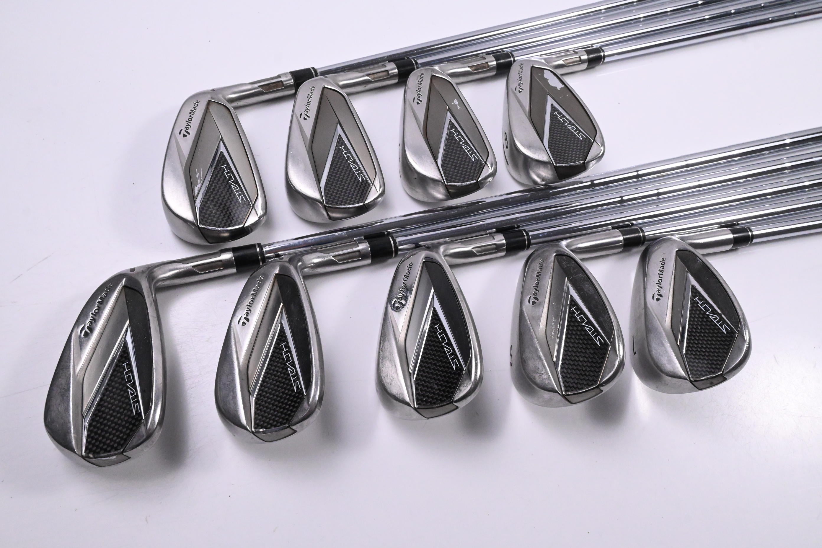 Taylormade Stealth Irons / 5-PW+AW+SW+LW / Regular Flex KBS Tour Lite Shafts