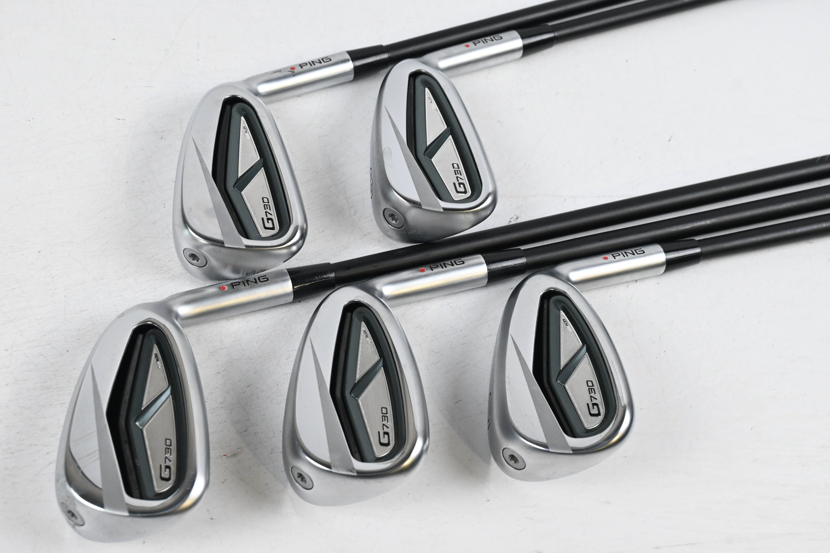 Ping G730 Irons / 7-PW+GW / Red Dot / Senior Flex Ping Alta CB Black AWT Shafts
