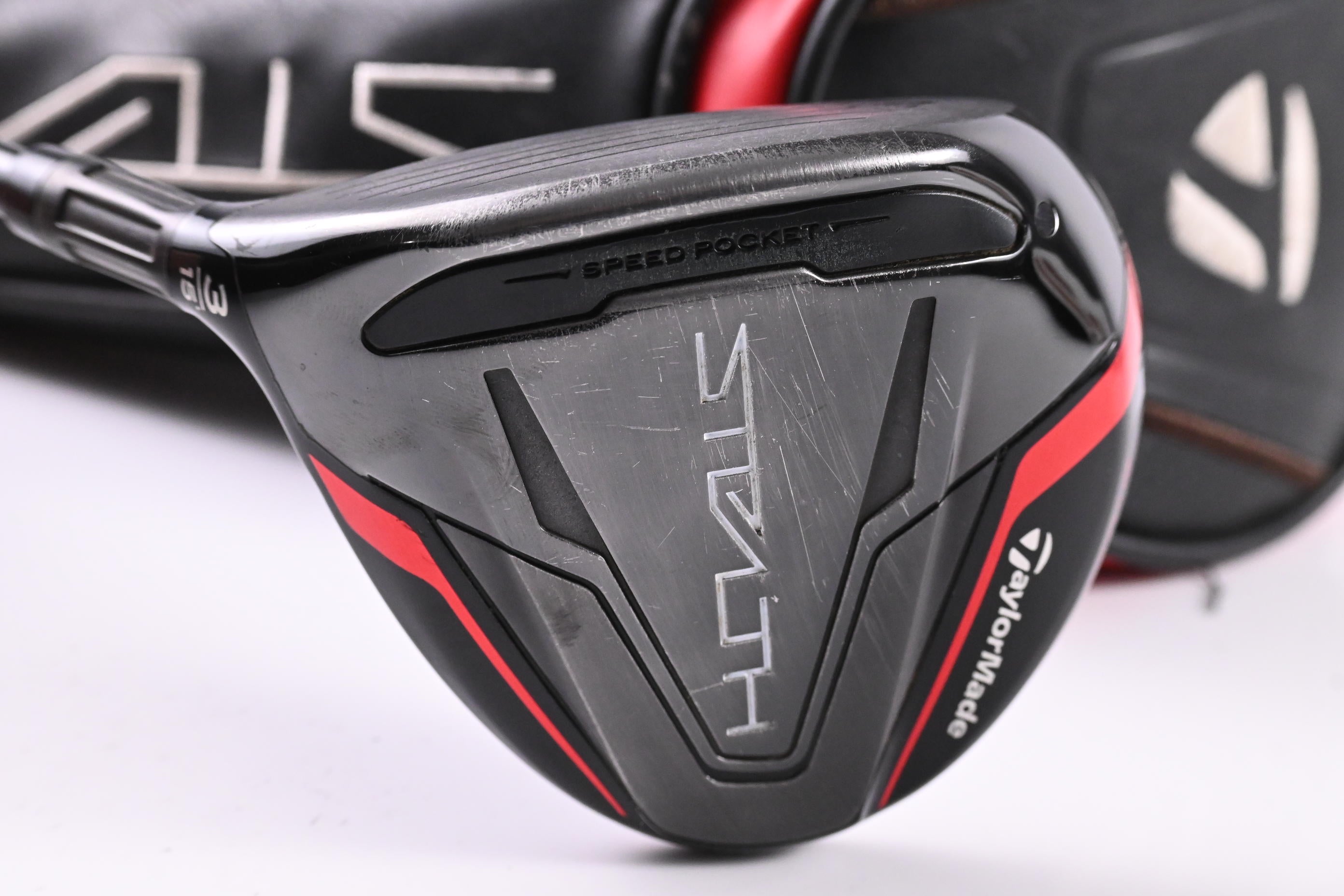 Left Hand Taylormade Stealth #3 Wood / 15 Degree / Stiff Flex HZRDUS Smoke RDX Red 75 Shaft