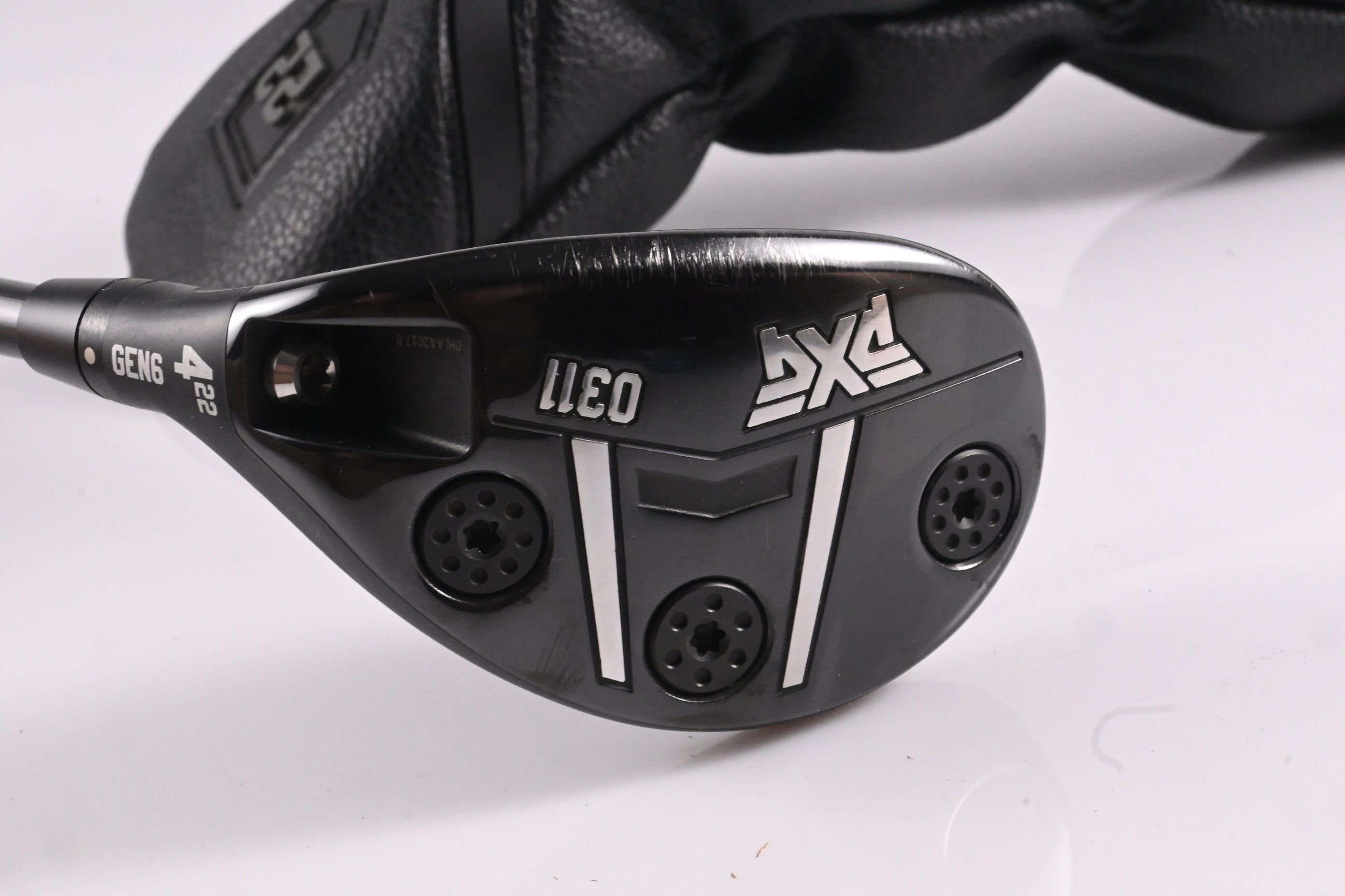 Left Hand PXG 0311 Gen6 #4 Hybrid / 22 Degree / Stiff Flex Evenflow Riptide 80