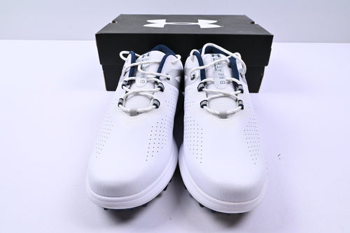 Ladies Under Armour Charged Breathe SL Golf Shoes / UK Size 6.5 / White & Navy