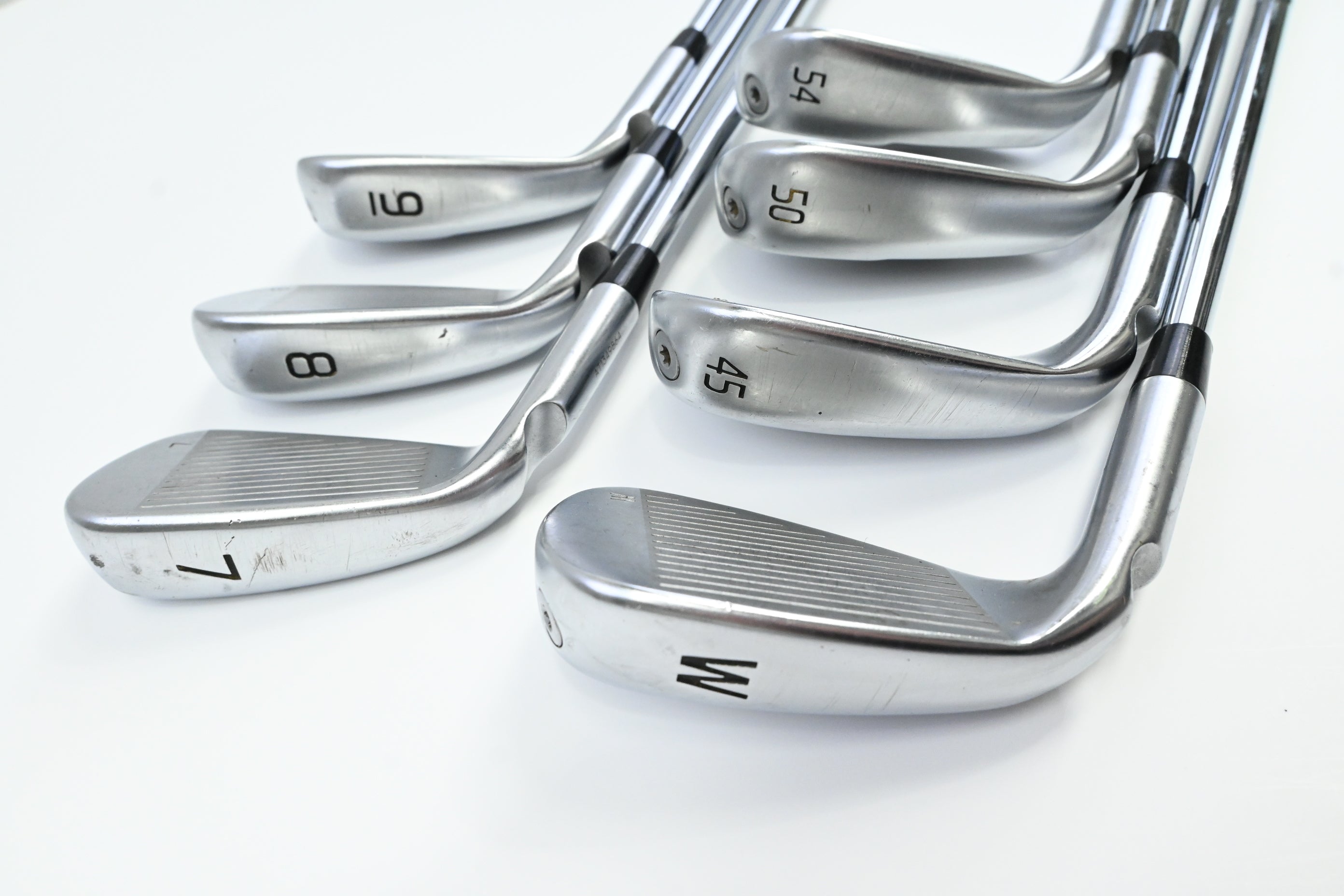 Ping G430 Irons / 7-PW+45°+50°+54° / Green Dot / Stiff Flex Dynamic Gold S300