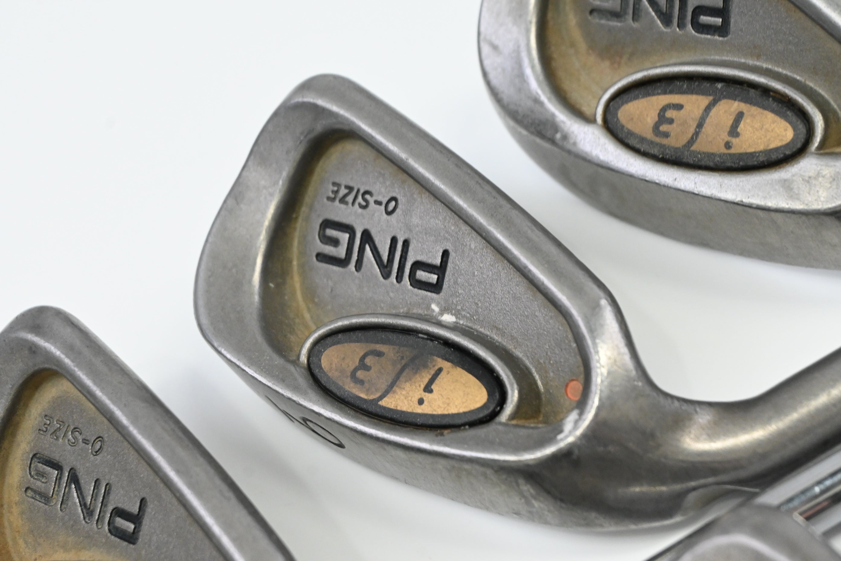 Left Hand Ping i3 O-Size Irons / 5-9+SW / Orange Dot / Regular Flex Steel Shafts