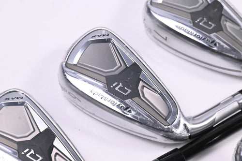 Left Hand Taylormade Qi Max Irons / 5-PW+AW / Regular Flex MMT 65 Shafts