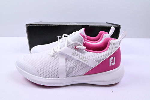 Ladies Footjoy Flex Golf Shoes / UK Size 6.5 / White & Pink
