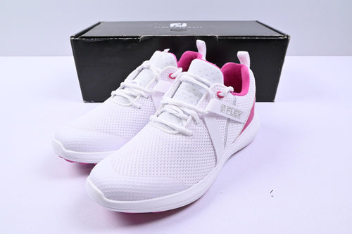 Ladies Footjoy Flex Golf Shoes / UK Size 4.5 / White & Pink