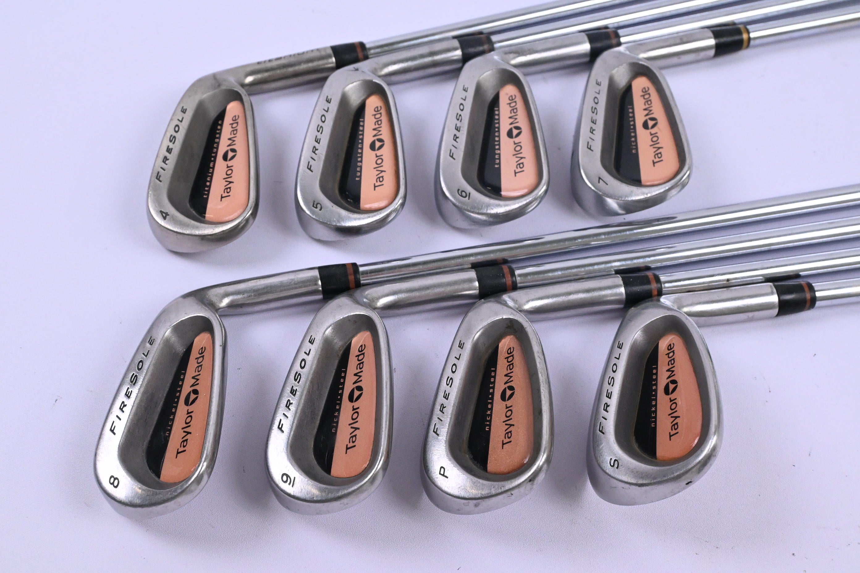 Taylormade Firesole Irons / 4-PW+SW / Regular Flex Taylormade Rifle 80 Shafts