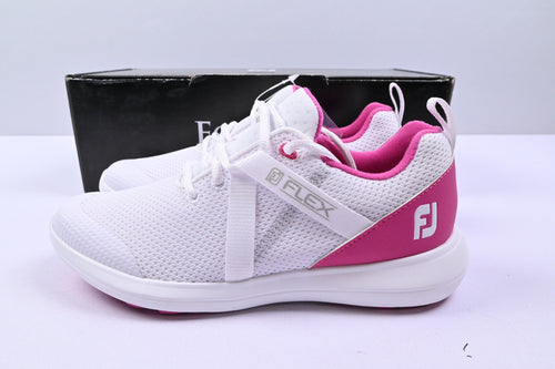 Ladies Footjoy Flex Golf Shoes / UK Size 4.5 / White & Pink