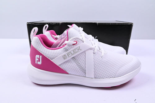 Ladies Footjoy Flex Golf Shoes / UK Size 4.5 / White & Pink