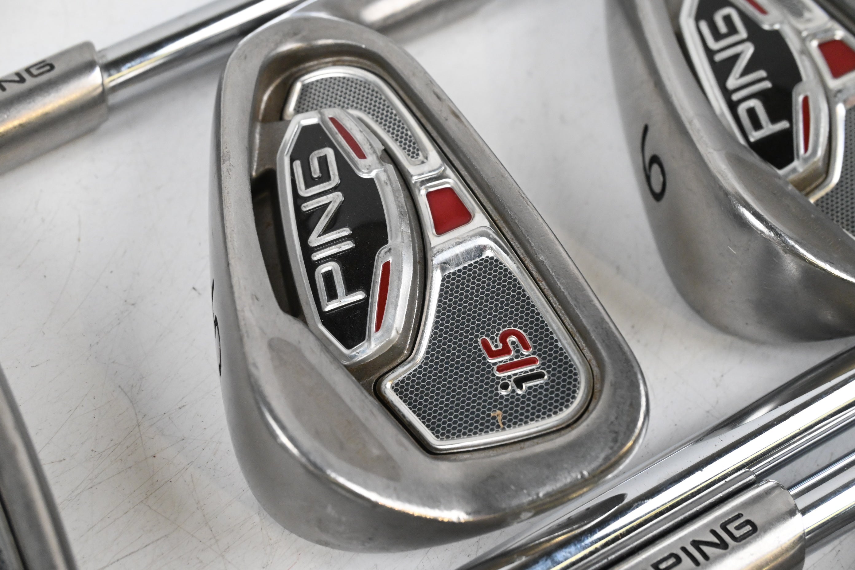 Ping i15 Irons / 4-9i / Black Dot / Stiff Flex Ping AWT Shafts