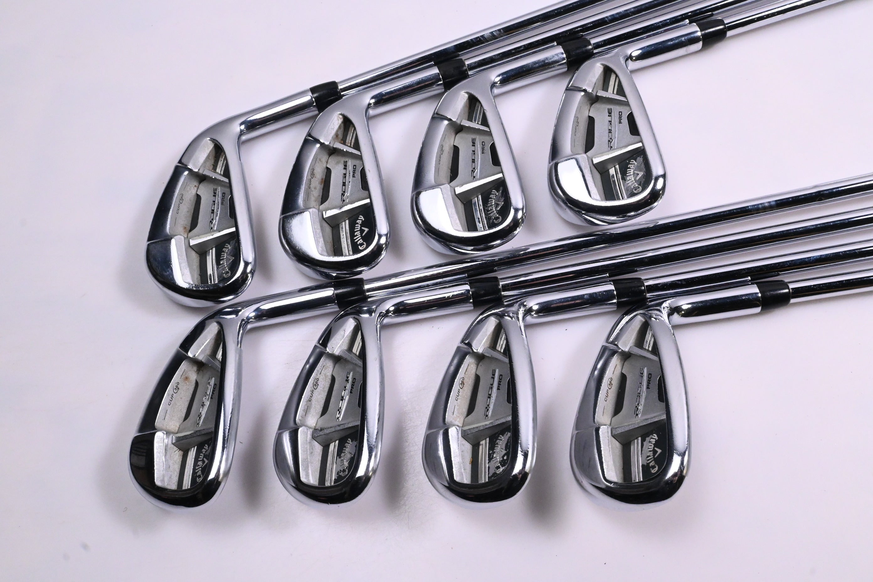 Callaway Rogue Pro Irons / 4-PW+GW / Stiff Flex Elevate 95 Shafts