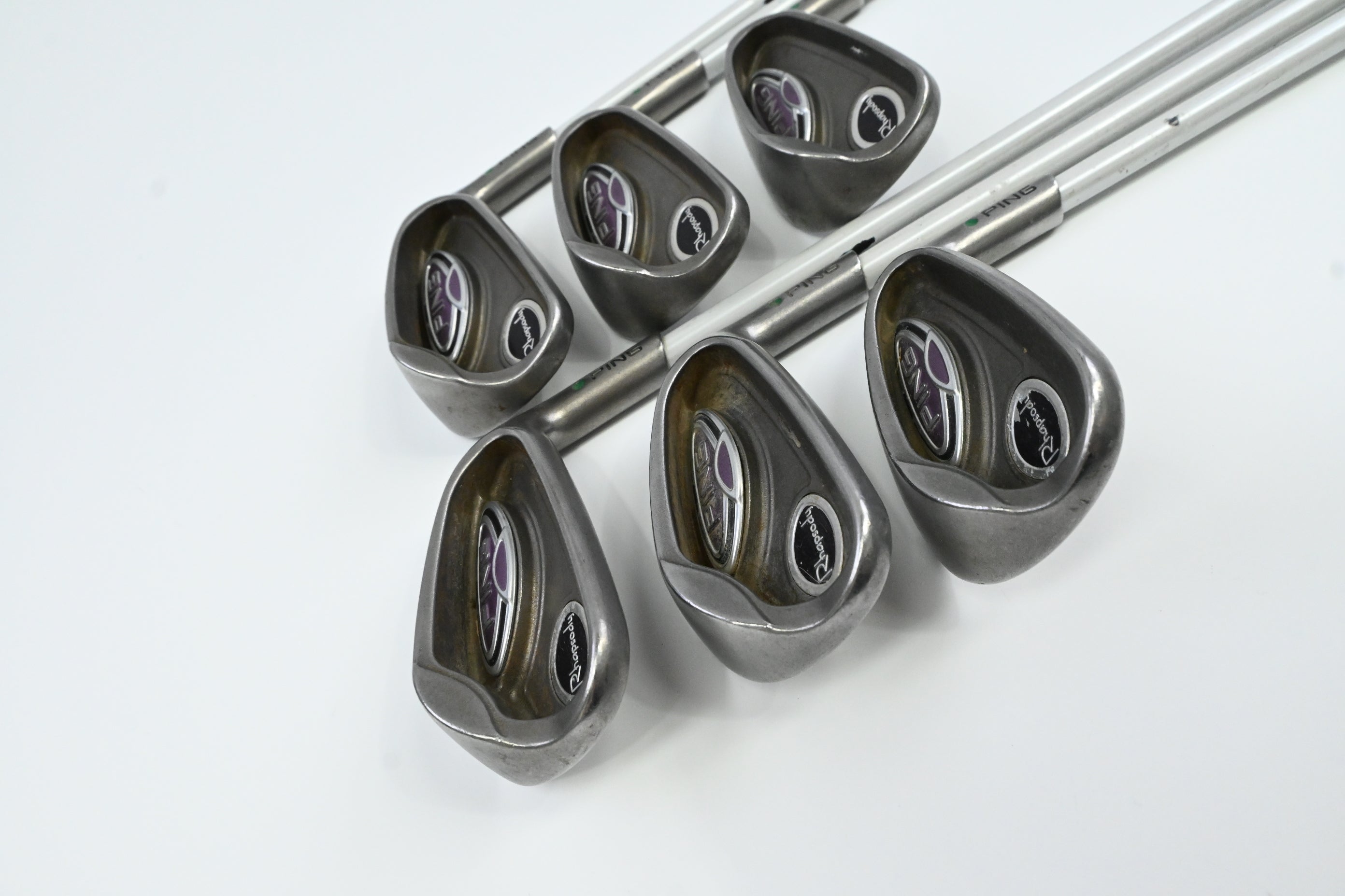 Ladies Ping Rhapsody Irons / 6-PW+SW / Green Dot / Ladies Flex Ping TFC 129