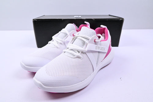 Ladies Footjoy Flex Golf Shoes / UK Size 5.5 / White & Pink