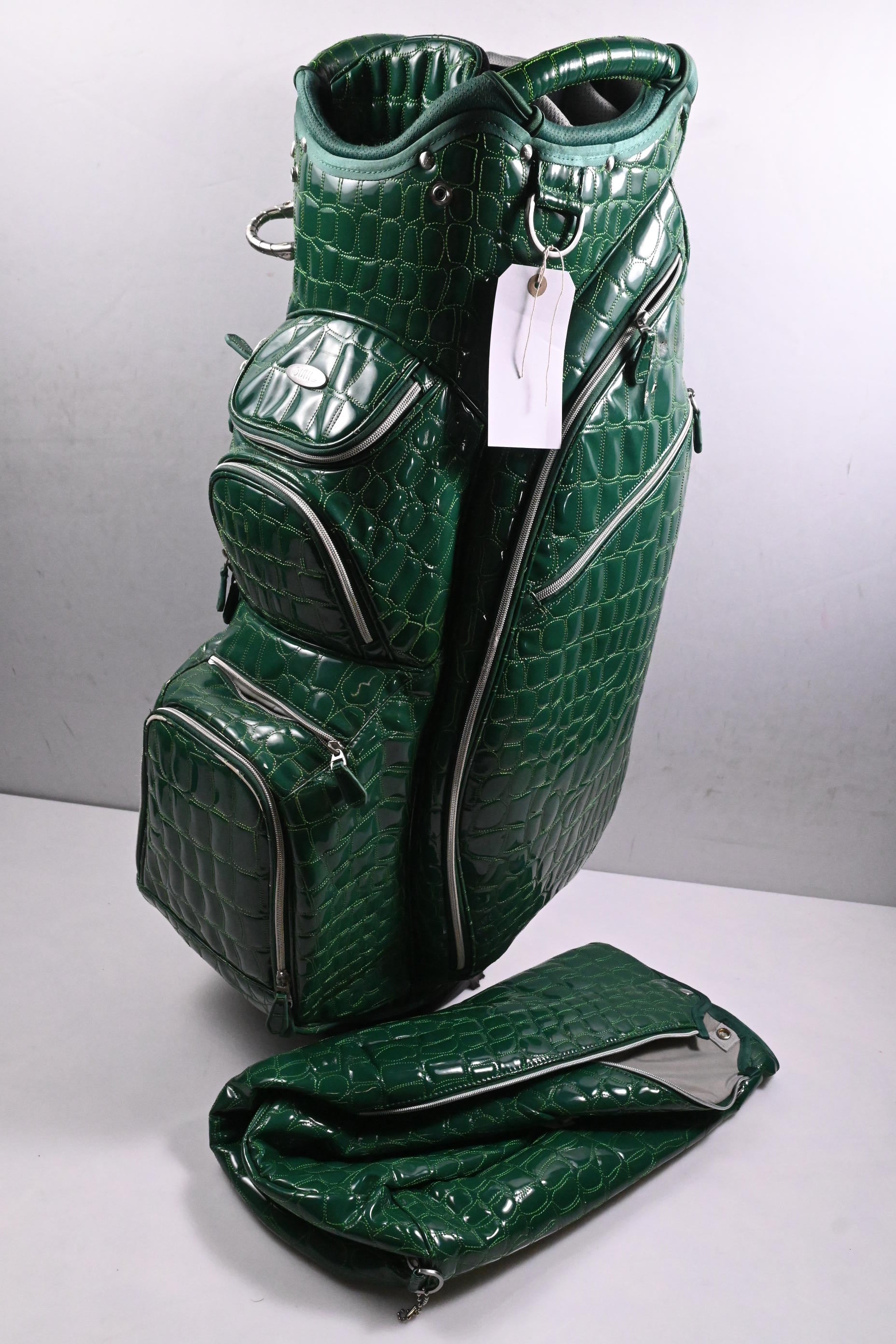 Ouul Alligator 'A' Cart Bag / 15-Way Divider / Green Alligator