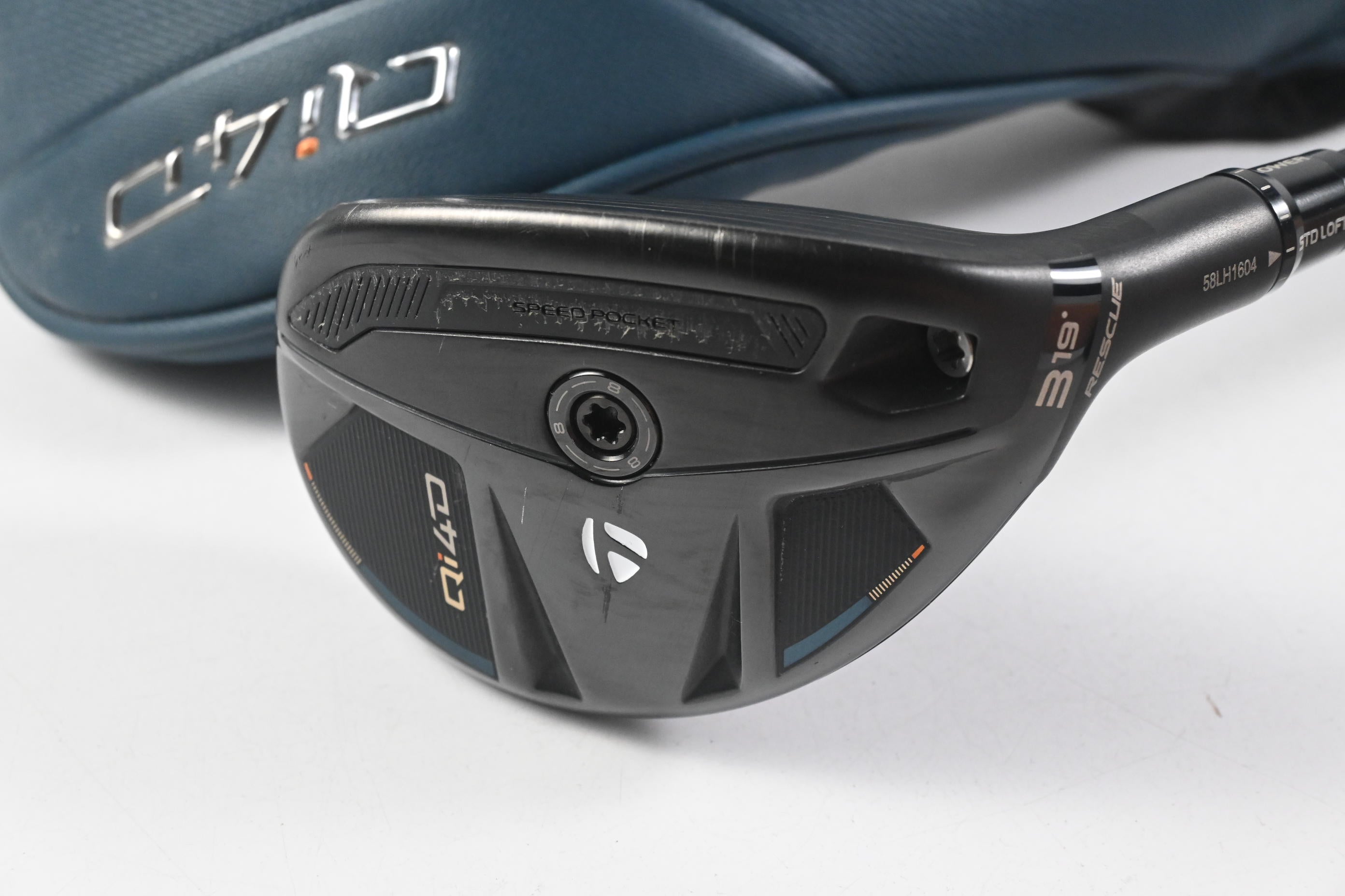 Taylormade Qi4D #3 Hybrid / 19 Degree / Stiff Flex REAX By KBS White 75 Shaft