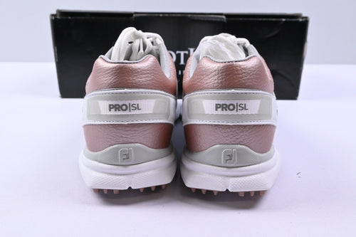 Ladies Footjoy Pro SL Golf Shoes / UK Size 7 / White & Brown